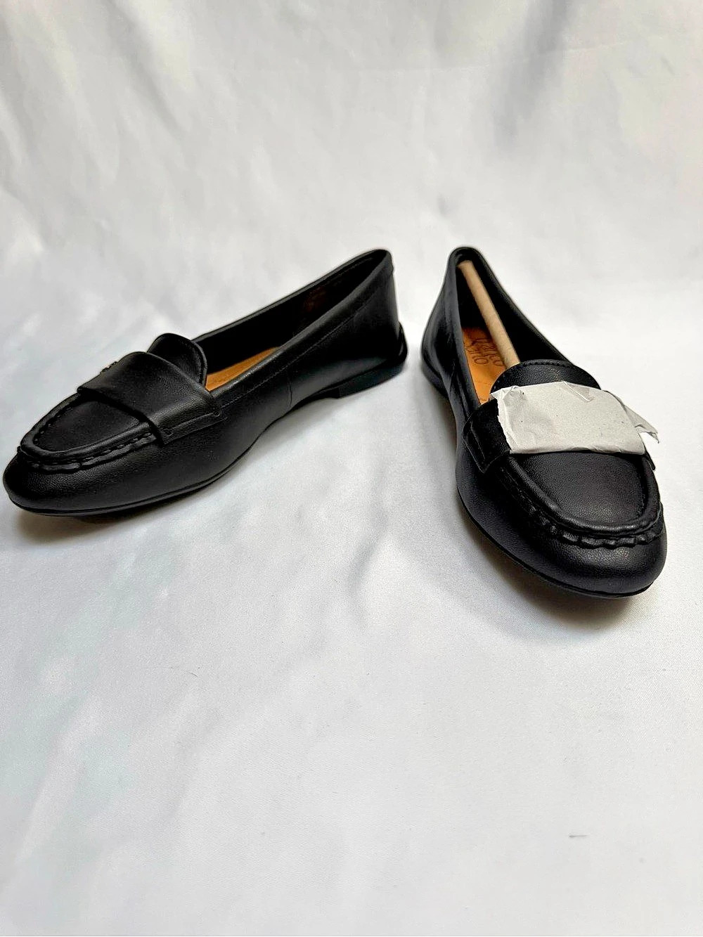 NEW Franco Sarto Womens Faris Flats Sz 6m Black Slip On Loafer Shoes Retail $120